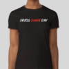 The Dress Down Day t-shirt features the phrase dress down day on the front. The phrase is derivative of a style of dress that is simple or casual in nature. The traditional BHS logo has been applied to the back of the t-shirt.