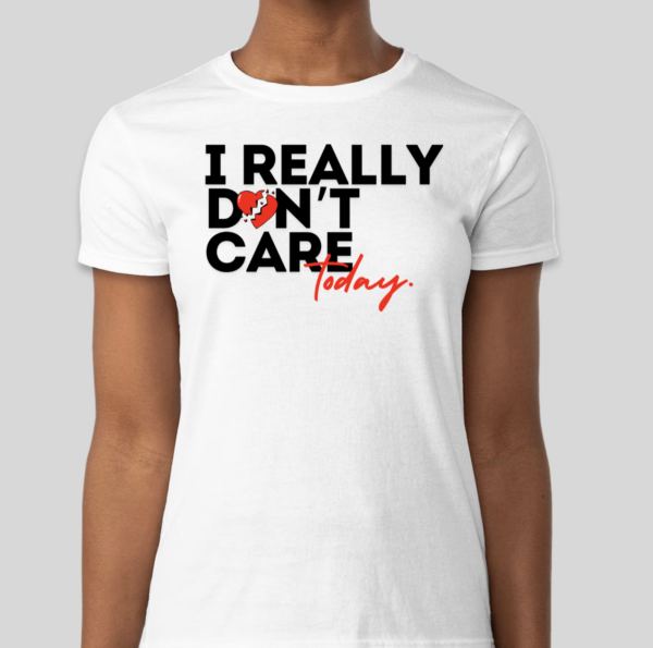 The I Really Don't Care t-shirt features the classic BHS heart with a very care-free message. The slim BHS logo has been applied to the back of the t-shirt.