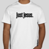 The Just Jesus t-shirt features the holy name of Jesus in straightforward text. The slim BHS logo has been applied to the back of the t-shirt.