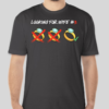 The Looking For t-shirt features three marital rings. Two of the three rings are x'd out. The t-shirt is comedic in nature. The raw BHS logo is applied to the back of the t-shirt.