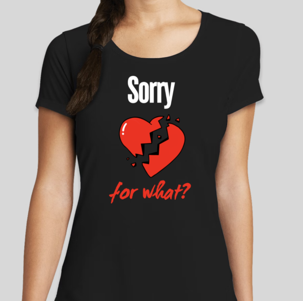 The Sorry For What t-shirt features an unapologetic phrase presented in a way that only BHS can achieve. The slim BHS logo is applied to the back of the t-shirt.