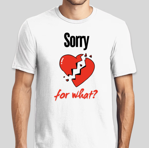 The Sorry For What t-shirt features an unapologetic phrase presented in a way that only BHS can achieve. The slim BHS logo is applied to the back of the t-shirt.