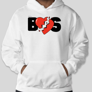 The BHS Ghost hoodie features the classic Broken Heart logo in the center of the hoodie. The classic BHS logo appears on the back of the hoodie.